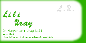 lili uray business card